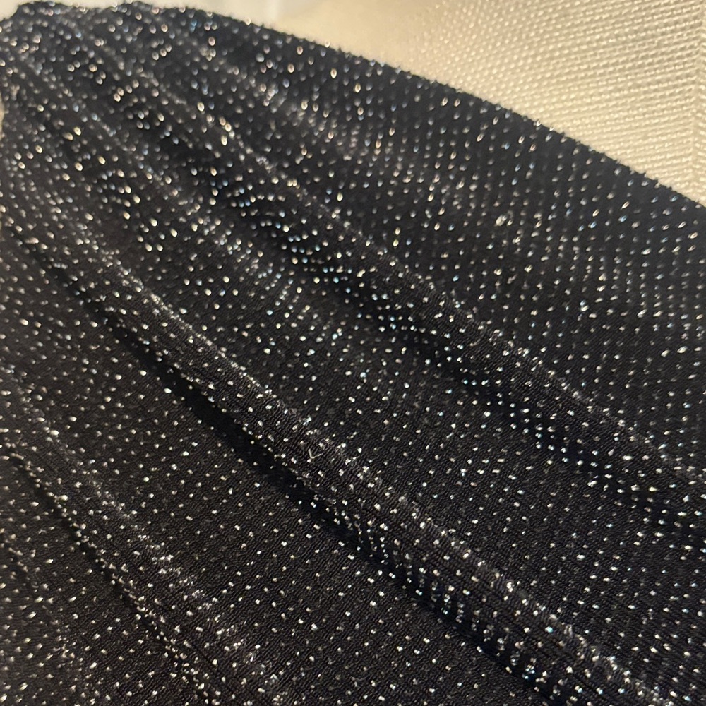 Lauren Ralph Lauren One-Shoulder Black Sparkle Cocktail Dress - Picture 2 of 6